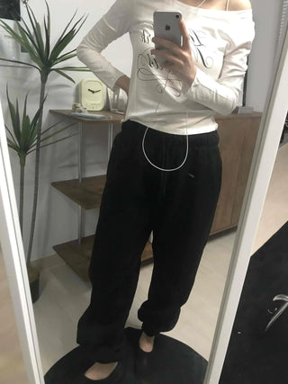 Elastic Waist Wide Pintuck Jogger Pants