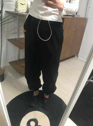 Elastic Waist Wide Pintuck Jogger Pants