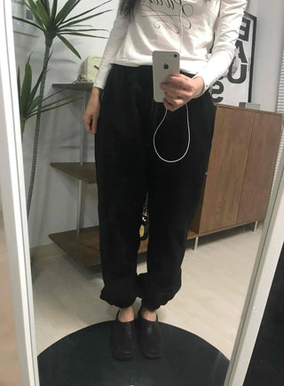 Elastic Waist Wide Pintuck Jogger Pants