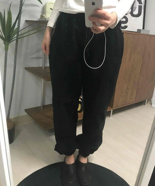Elastic Waist Wide Pintuck Jogger Pants