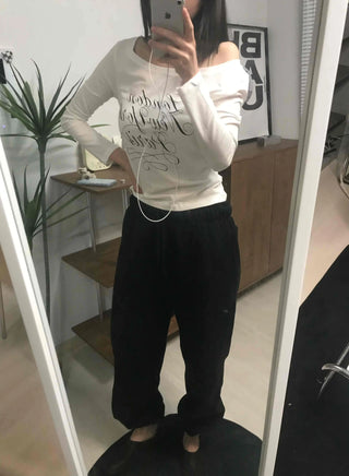 Elastic Waist Wide Pintuck Jogger Pants