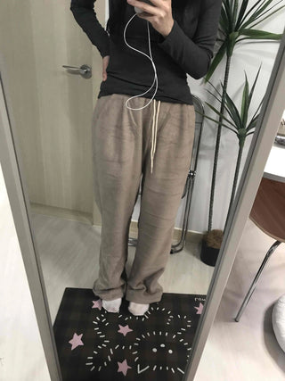 Cotton Linen Wide Elastic Waist Pants