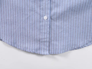Jeno Geekfit Crop Striped Shirt