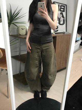 Loose Fit Wide Straight Balloon Pants