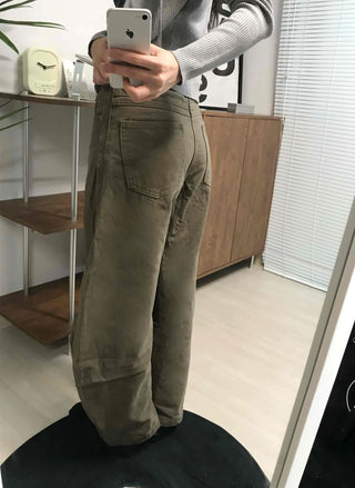 Loose Fit Wide Straight Balloon Pants