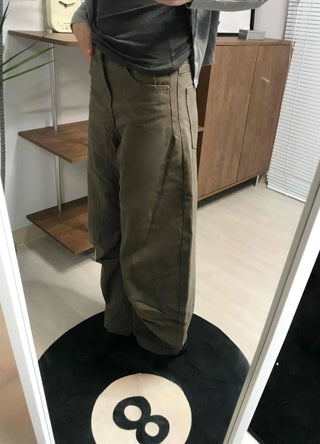 Loose Fit Wide Straight Balloon Pants