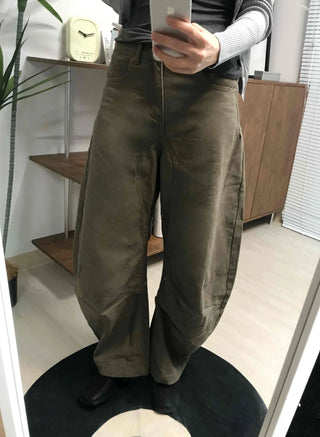 Loose Fit Wide Straight Balloon Pants