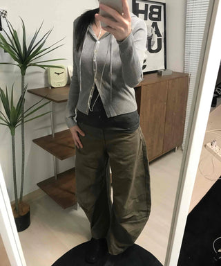 Loose Fit Wide Straight Balloon Pants