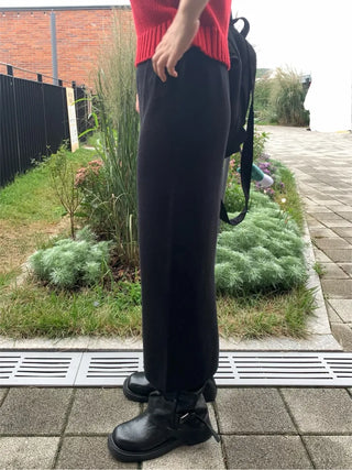 Basic Slit Elastic Long Skirt