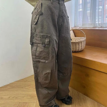 Military Multi-Pocket Balloon Fit Cotton Cargo Pants