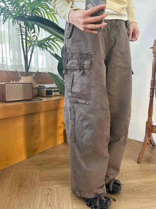 Military Multi-Pocket Balloon Fit Cotton Cargo Pants