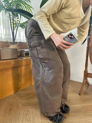 Military Multi-Pocket Balloon Fit Cotton Cargo Pants