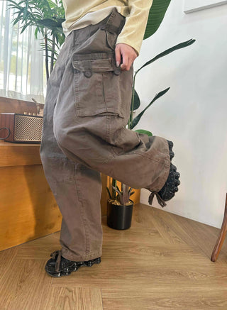 Military Multi-Pocket Balloon Fit Cotton Cargo Pants