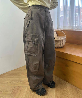 Military Multi-Pocket Balloon Fit Cotton Cargo Pants