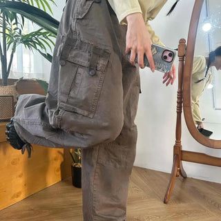 Military Multi-Pocket Balloon Fit Cotton Cargo Pants