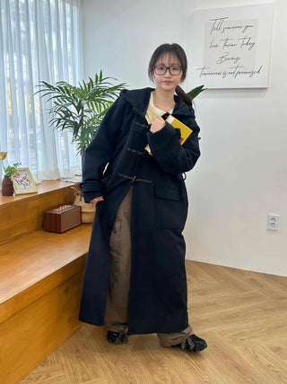 Soft Tailored Wool Blend Double-Button Jacket