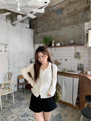 Basic High-Waisted Cotton Loose-Fit Shorts