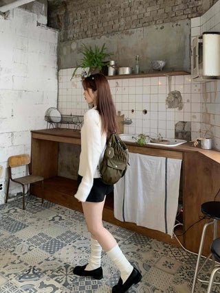 Basic High-Waisted Cotton Loose-Fit Shorts