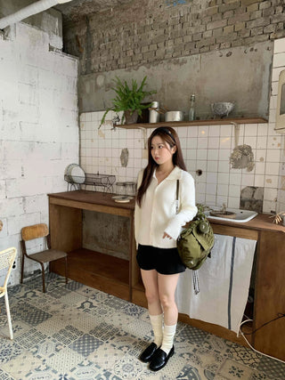 Basic High-Waisted Cotton Loose-Fit Shorts