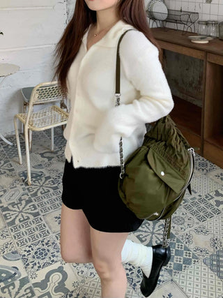 Basic High-Waisted Cotton Loose-Fit Shorts