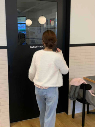 Soft Mood Cozy Fleece Collarless Crop Cardigan