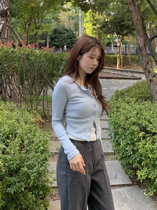 Soft Mood Slim Fit Ribbed Knit Cardigan