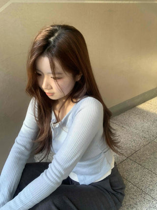 Soft Mood Slim Fit Ribbed Knit Cardigan