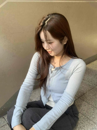 Soft Mood Slim Fit Ribbed Knit Cardigan