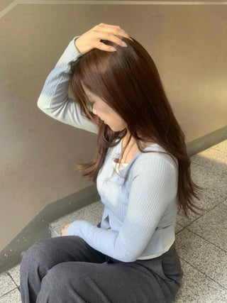 Soft Mood Slim Fit Ribbed Knit Cardigan