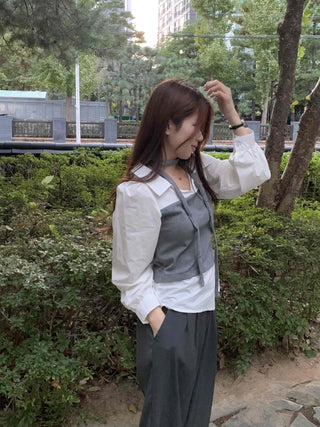 Top Layered Oversized Loose Shirt
