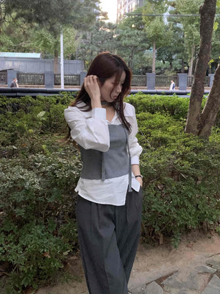 Top Layered Oversized Loose Shirt
