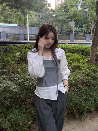 Top Layered Oversized Loose Shirt