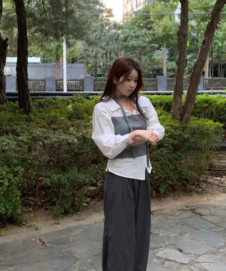 Top Layered Oversized Loose Shirt