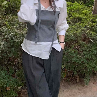 Top Layered Oversized Loose Shirt