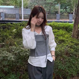 Top Layered Oversized Loose Shirt