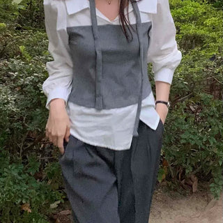 Top Layered Oversized Loose Shirt