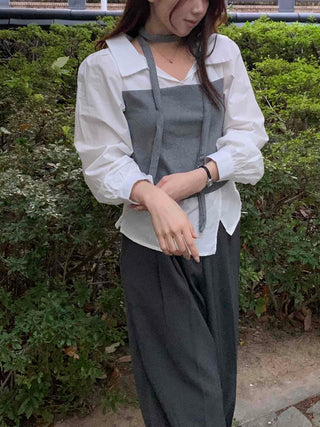 Top Layered Oversized Loose Shirt