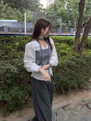 Top Layered Oversized Loose Shirt