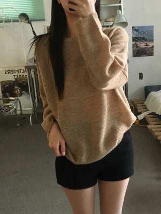 Cre Lip Neck Alpaca Knit