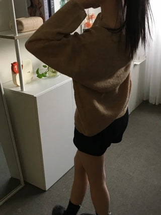 Cre Lip Neck Alpaca Knit