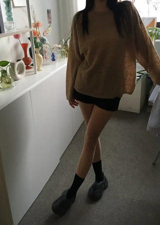 Cre Lip Neck Alpaca Knit