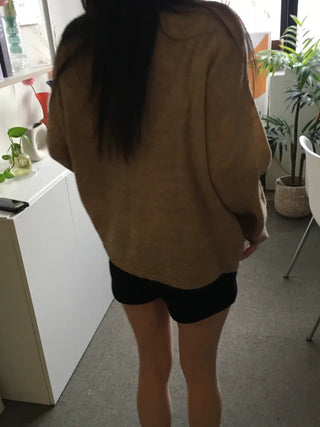 Cre Lip Neck Alpaca Knit