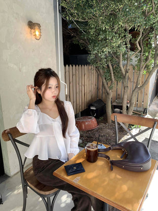 Delicate Fit See-through Cardigan Style Bolero Blouse