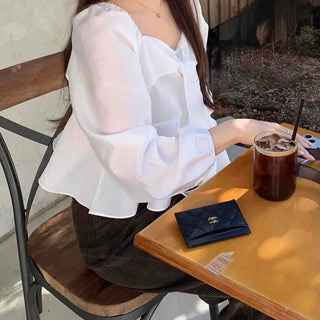 Delicate Fit See-through Cardigan Style Bolero Blouse