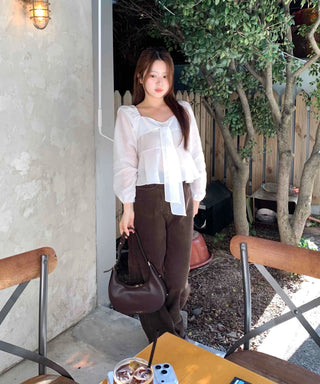 Delicate Fit See-through Cardigan Style Bolero Blouse