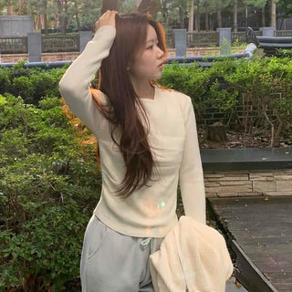 Soft Daily Slim Round Neck Ribbed Knit