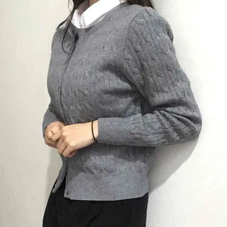 Preppy Cable Slim Cardigan