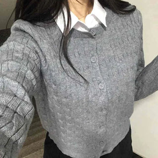 Preppy Cable Slim Cardigan