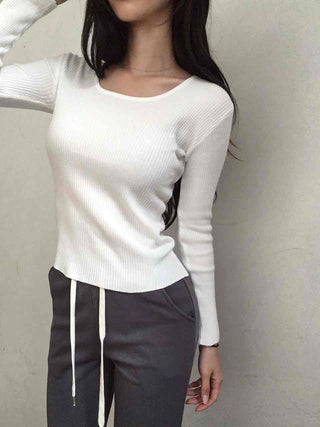 Soft Daily Slim Fit Ribbed Round Knit