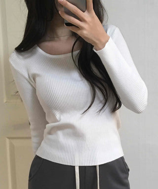 Soft Daily Slim Fit Ribbed Round Knit